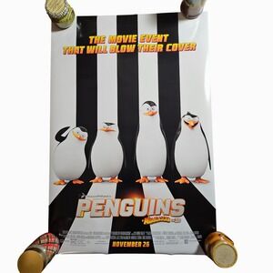 Penguins of Madagascar 2014 Original Advance Movie Poster 27x40 Tom McGrath D/S